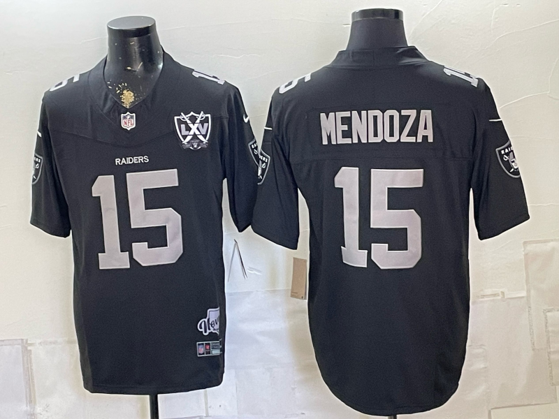 Men 2026 Oakland Raiders #15 Mendoza Black Nike Limited NFL Jersey 0828004->oakland raiders->NFL Jersey